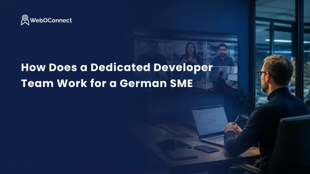 How does a dedicated developer team work for a German SME? 