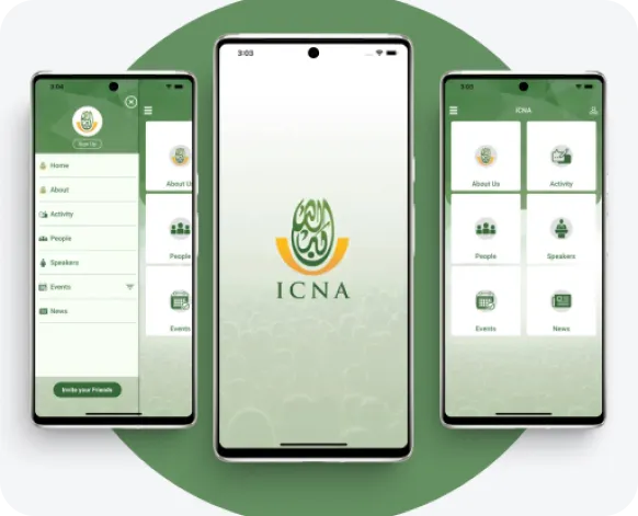 To address these challenges, we developed the ICNA app with features tailored to the organization’s unique needs