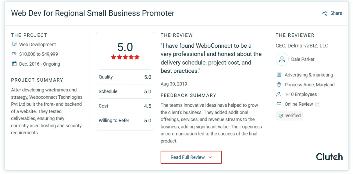 weboconnect testimonials