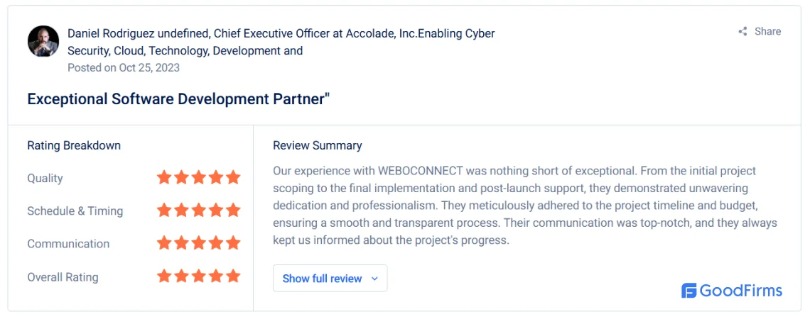 weboconnect testimonials