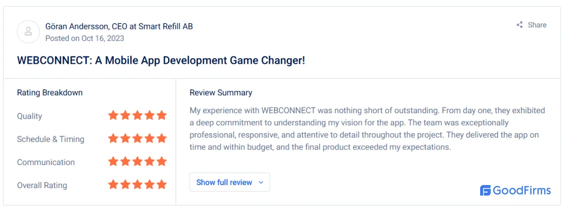 weboconnect testimonials