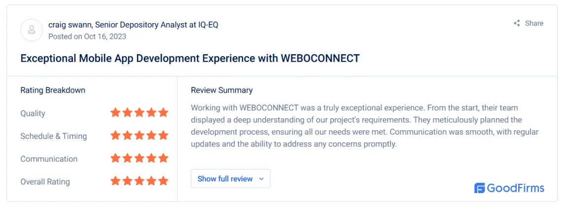 weboconnect testimonials